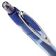 Ручка гелевая автоматическая с грипом BRAUBERG 'Officer', СИНЯЯ, корпус тонированный синий, узел 0,5 мм, линия письма 0,35 мм, 141056