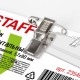 Бейдж горизонтальный (57х90 мм), с клипсой и булавкой, STAFF 'Basic', 235464