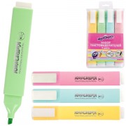 Набор текстовыделителей ЮНЛАНДИЯ 4 шт., АССОРТИ, 'COLORSTAR PASTEL', линия 1-4 мм, 151716