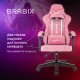 Кресло компьютерное BRABIX 'Shooter GM-123', 2 подушки, ткань, розовое/серое, 533213