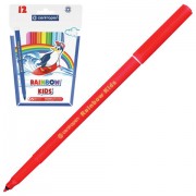 Фломастеры 12 ЦВЕТОВ CENTROPEN 'Rainbow Kids', круглые, смываемые, вентилируемый колпачок, 7550/12ET, 775501202