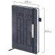 Ежедневник недатированный А5 138х213 мм BRAUBERG 'BeStyle', под кожу, резинка, держатель, 160 л., графитовый, 116215