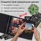 Фотоальбом 21х30 см, 40 черных листов, уголки/стикеры/ручка/клей/трафареты/маркеры, BRG Black, 880654