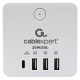 Сетевой фильтр CABLEXPERT Cube, 4 розетки, 16 А, 1 x Type-C PD, 3 х USB, белый, CUBE-4-СU3-W, CUBE-4-CU3-W