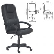 Кресло офисное 'Лагуна', T-9906AXSN, кожа, черное