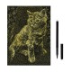Гравюра с эффектом золота 'Котёнок', 18х24 см, основа, штихель, LORI, Гр-051