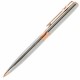 Ручка подарочная шариковая GALANT 'NUANCE SILVER', корпус серебристый, детали розовое золото, узел 0,7 мм, синяя, 143520