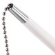 Ручка шариковая настольная BRAUBERG 'Стенд-Пен Уайт1', СИНЯЯ, цепочка, корпус белый, линия письма 0,5 мм, 141044