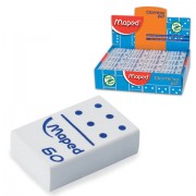 Ластик MAPED (Франция) 'Domino 60', 28х19х8,8 мм, белый, прямоугольный, 511260