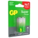 Батарейка 1 шт., GP Super G-Tech, Крона (6LR61, 6LF22, 1604A), алкалиновая, блистер, 1604A-5CR1, 1604A-BC1