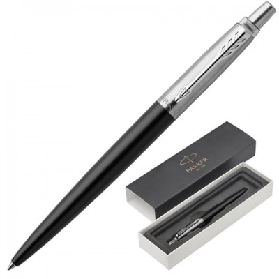 Ручка шариковая PARKER 'Jotter Core Bond Street Black CT', корпус черный, хромированные детали, синяя, 1953184