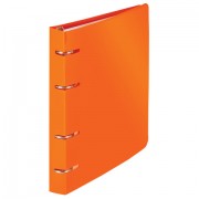 Тетрадь на кольцах А5 (160х215 мм), 120 л., пластиковая обложка, клетка, BRAUBERG, 'Оранжевый', 403256