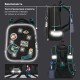 Ранец BRAUBERG PREMIUM, 2 отделения, с брелком, 'Space mission', LED ЛАМПОЧКИ, 38х29х16 см, 270599