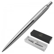 Ручка шариковая PARKER 'Jotter Core Stainless Steel CT', корпус серебристый, детали хром, синяя, 1953170