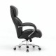 Кресло офисное BRABIX PREMIUM 'Pride HD-100', НАГРУЗКА до 250 кг, натуральная кожа, черное, 531940
