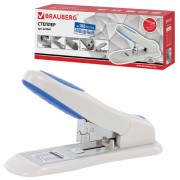 Степлер МОЩНЫЙ №24/6-23/15 BRAUBERG 'Heavy duty PRO', до 100 листов, эргономичный, серо-синий, 227661