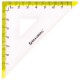 Набор чертежный малый BRAUBERG 'FRESH ZONE' (линейка 15 см, 2 треугольника, транспортир), желтая шкала, 210762