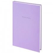 Блокнот А5 134х206 мм, 80 л., твёрдый, клетка, BRAUBERG 'Minimal', сиреневый, 116440