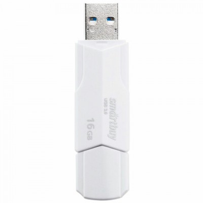 Флеш-диск 16GB SMARTBUY Clue USB 2.0, белый, SB16GBCLU-W