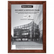 Рамка 21х30 см, дерево, багет 20 мм, BRAUBERG 'Business', махагон, акриловый экран, 391293