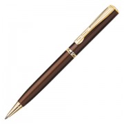 Ручка подарочная шариковая PIERRE CARDIN (Пьер Карден) 'Eco', корпус коричневый, латунь, золотистые детали, синяя, PC0866BP