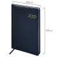 Еженедельник датированный 2025, А5, 145х215 мм, BRAUBERG 'Select', балакрон, темно-синий, 115971