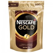 Кофе молотый в растворимом NESCAFE (Нескафе) 'Gold', сублимированный, 500 г, мягкая упаковка, 12327046
