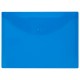 Папка-конверт с кнопкой прозрачная МАЛОГО ФОРМАТА, А5, BRAUBERG 'UNIVERSAL', синяя, 0,15 мм, 273066