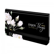 Еженедельник датированный 2026 с резинкой 171х93 мм, BRAUBERG, твердый, УФ-ЛАК, 64 л., 'Розы', 117353