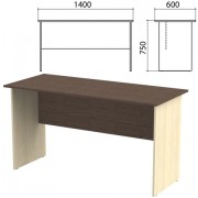 Стол письменный 'Канц', 1400х600х750 мм, цвет венге/дуб молочный (КОМПЛЕКТ)