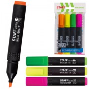 Набор текстовыделителей 4 шт., АССОРТИ, STAFF 'College' STICK HL-497, линия письма 1-4 мм, 151501