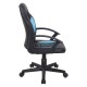 Кресло компьютерное BRABIX 'Spark GM-201', экокожа, черное/голубое, 532505