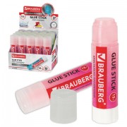Клей-карандаш BRAUBERG 'COLOR Crystal', 15 г, прозрачный, ассорти, 227969
