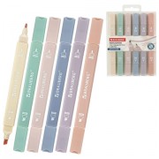 Набор текстовыделителей двусторонних 6 ЦВЕТОВ МОРАНДИ, BRAUBERG 'Morandi', линия 1-5 мм, 152514