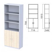 Шкаф полузакрытый 'Бюджет', 716х349х1810 мм, дуб шамони светлый (КОМПЛЕКТ)
