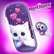 Пенал ЮНЛАНДИЯ, 1 отделение, 1 откидная планка, карман, EVA покрытие soft-touch, 22х10х5 см, 'Cute cat', 273184