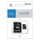 Карта памяти micro SDXC, 64 GB, SMARTBUY, 10 Мб/сек. (class 10), с адаптером, SB64GBSDCL10-01