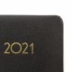 Ежедневник датированный 2021 А5 (138х213 мм) BRAUBERG 'Select', балакрон, черный, 111400