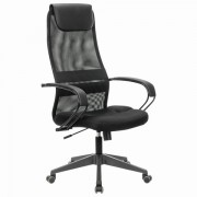 Кресло офисное BRABIX PREMIUM 'Stalker EX-608 PL', ткань-сетка/кожзам, черное, 532090