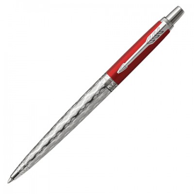 Ручка шариковая PARKER 'Jotter London Architecture Classic Red', корпус красный, нержавеющая сталь, синяя, 2025827