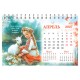 Календарь-домик настольный на гребне, 2027 г., BRAUBERG, 160х110 мм, 6 листов, 'Год козы', 118461