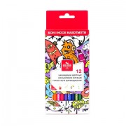 Карандаши цветные KOH-I-NOOR 'TEENAGE', 12 цветов, шестигранные, 3 мм, натуральное дерево, 3552012042KSRU