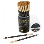 Карандаш чернографитный BRUNO VISCONTI, 1 шт., 'Carrara Black', НВ, заточенный, трехгранный, 21-0030/96