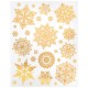 Наклейка для окон, 116 СНЕЖИНОК, КОМПЛЕКТ 4 шт., 30х38 см, металлик, золото, ЗОЛОТАЯ СКАЗКА, 592572