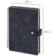 Ежедневник недатированный, А5, 135х210 мм, BRAUBERG 'Felt', на гребне, войлок, застежка на кнопке, 160 л., черный, 117132