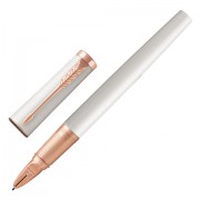 Ручка 'Пятый пишущий узел' PARKER 'Ingenuity Premium Pearl Lacquer PGT', корпус белый, хромированные детали, черная, 1931451