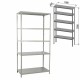 Стеллаж металлический BRABIX 'MS Plus-200/60-5', 2000х1000х600 мм, 5 полок, регулируемые опоры, 291111, S241BR166502