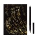 Гравюра с эффектом золота малая 'Арабский скакун', 10х15 см, основа, штихель, LORI, Гр-130
