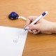 Ручка шариковая настольная BRAUBERG 'Стенд-Пен', СИНЯЯ, пружинка, корпус белый/синий, линия письма 0,5 мм, 141353