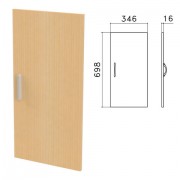 Дверь ЛДСП низкая 'Канц', 346х16х698 мм, цвет бук невский, ДК32.10